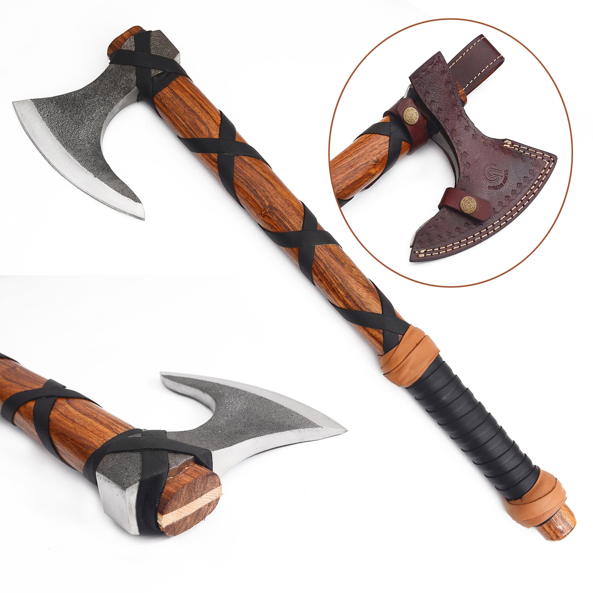Carbon Steel Axe - Rose Wood Handle