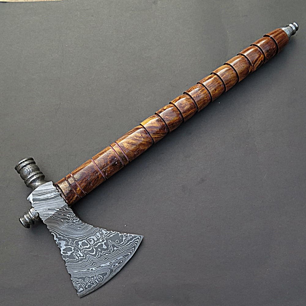 Damascus Axe - Rose Wood Handle