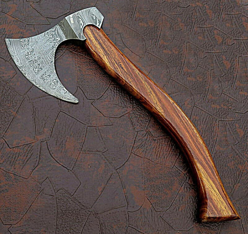 Damascus Axe - Rose Wood Handle